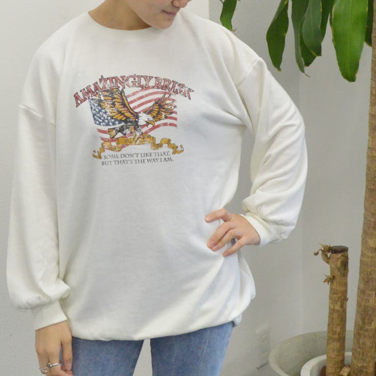 アイボリー | BIGプルオーバー(イーグル) レディース 長袖 | ＆soiree