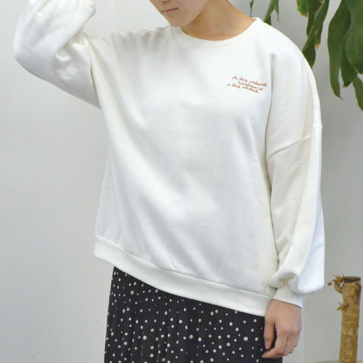 裏起毛プルオーバー(ガール イラスト) トレーナー | ＆soiree | 詳細画像11 