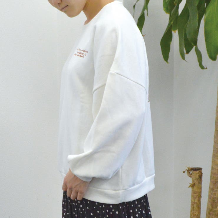 裏起毛プルオーバー(ガール イラスト) トレーナー | ＆soiree | 詳細画像12 