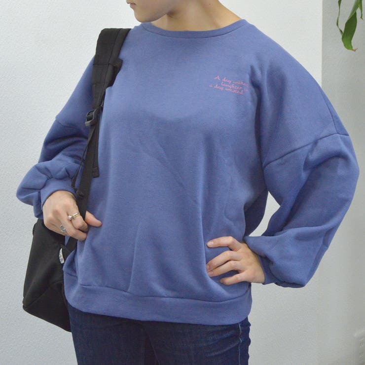 裏起毛プルオーバー(ガール イラスト) トレーナー | ＆soiree | 詳細画像2 