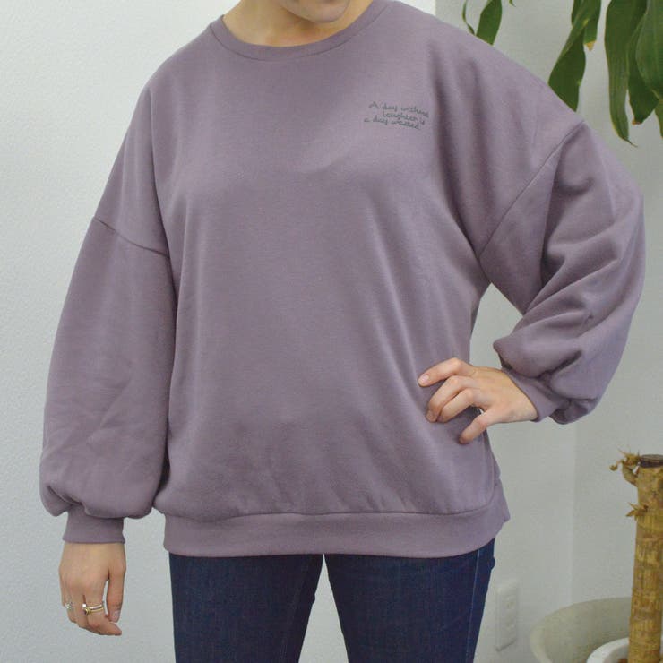 裏起毛プルオーバー(ガール イラスト) トレーナー | ＆soiree | 詳細画像19 