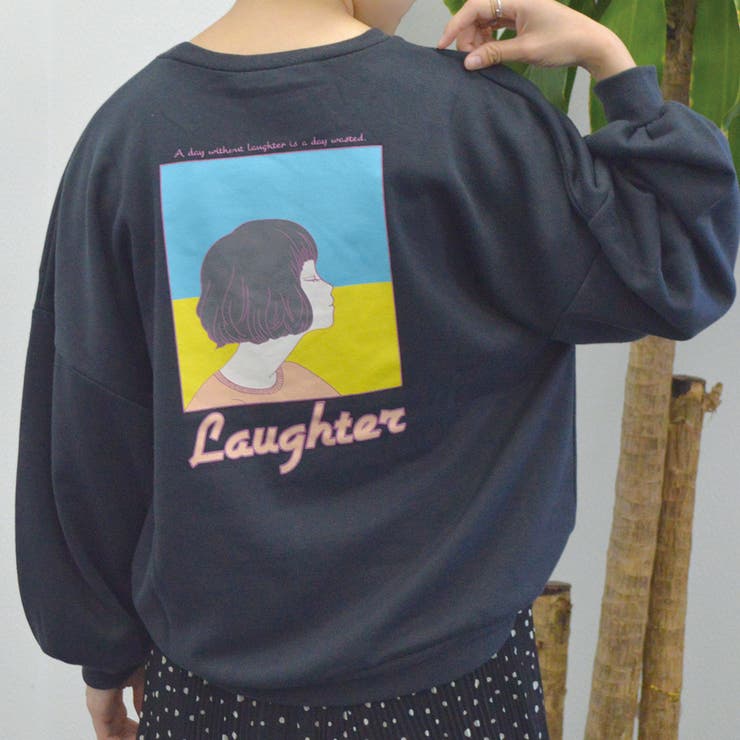 裏起毛プルオーバー(ガール イラスト) トレーナー | ＆soiree | 詳細画像5 