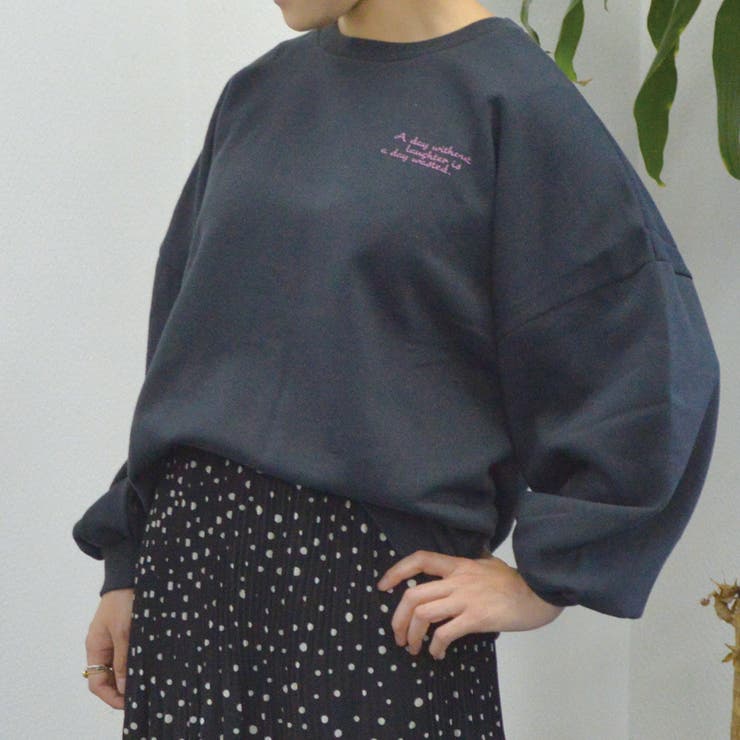 裏起毛プルオーバー(ガール イラスト) トレーナー | ＆soiree | 詳細画像6 