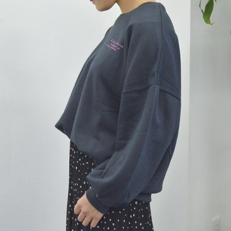 裏起毛プルオーバー(ガール イラスト) トレーナー | ＆soiree | 詳細画像7 