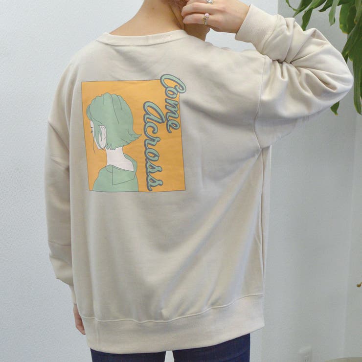 BIGプルオーバー(ガール イラスト) トレーナー | ＆soiree | 詳細画像13 