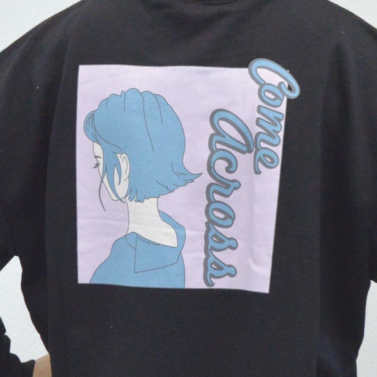 BIGプルオーバー(ガール イラスト) トレーナー | ＆soiree | 詳細画像3 