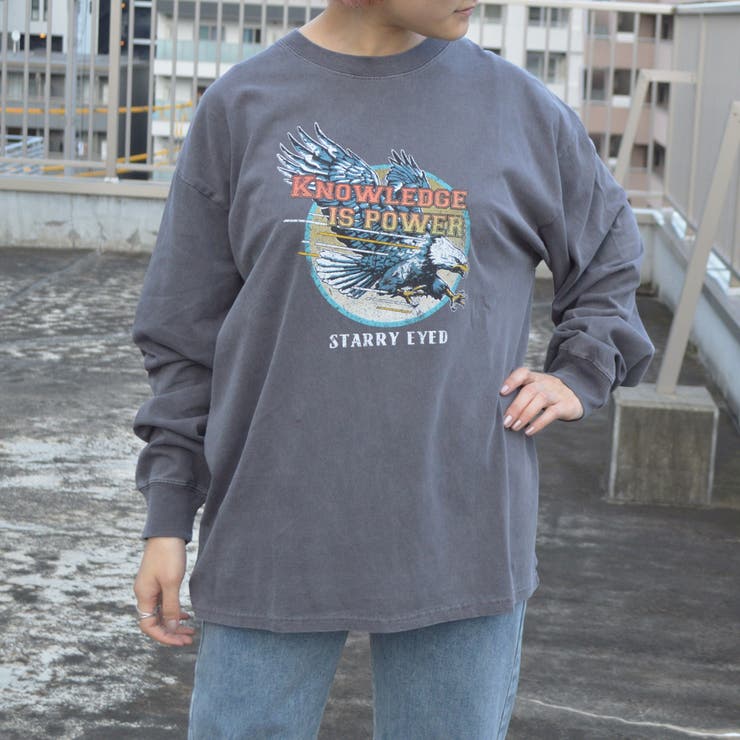 【spiritoso】ピグメントサークルイーグルプリントロンT イーグルプリント… | ＆soiree | 詳細画像1 