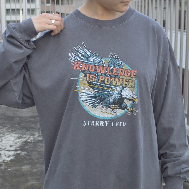 【spiritoso】ピグメントサークルイーグルプリントロンT イーグルプリント… | ＆soiree | 詳細画像3 