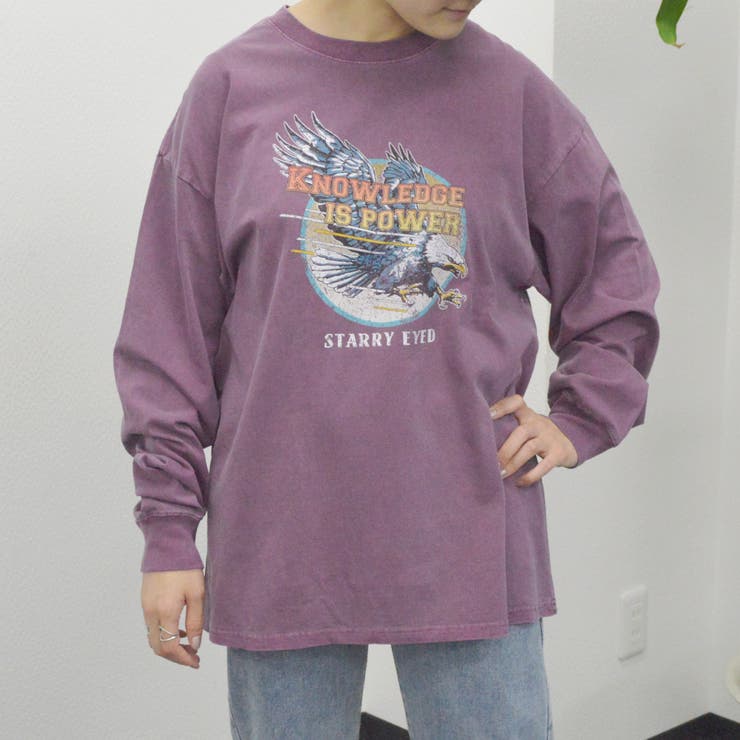 バーガンディー | 【spiritoso】ピグメントサークルイーグルプリントロンT イーグルプリント… | ＆soiree