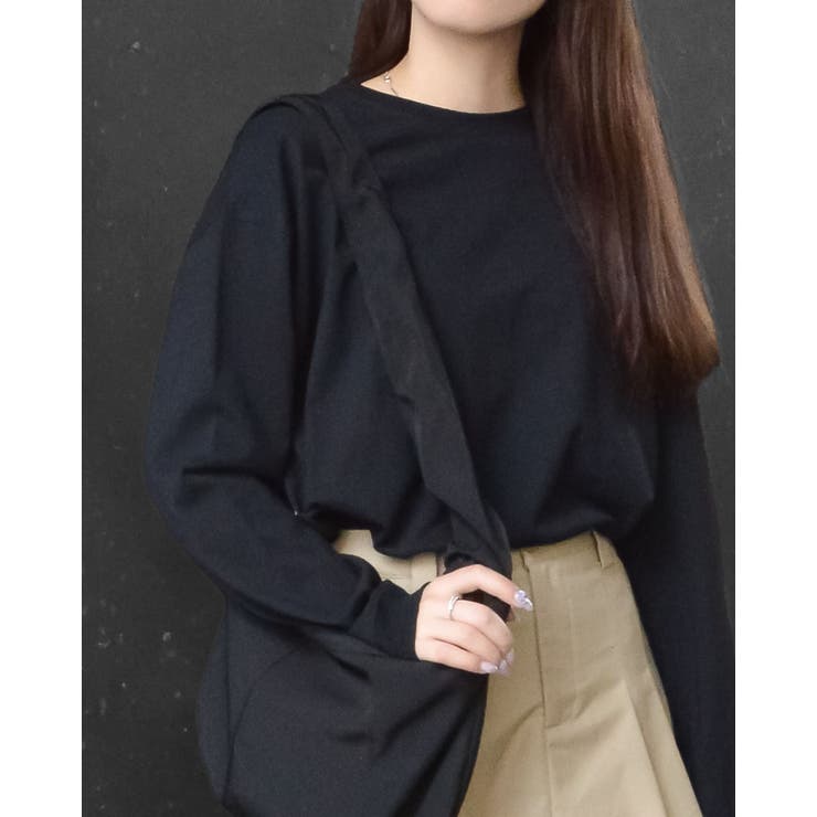 ブラック | 【spiritoso】USAコットンロンT  | ＆soiree