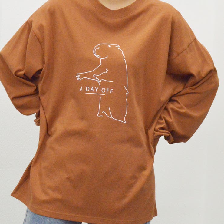 プレーリードッグプリントロンT カピバラ フロントプリントTシャツ | ＆soiree | 詳細画像4 