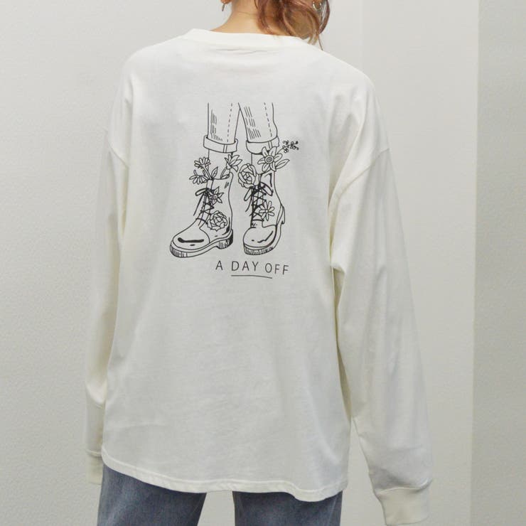 フラワーブーツプリントロンT バックプリント ロンT | ＆soiree | 詳細画像10 