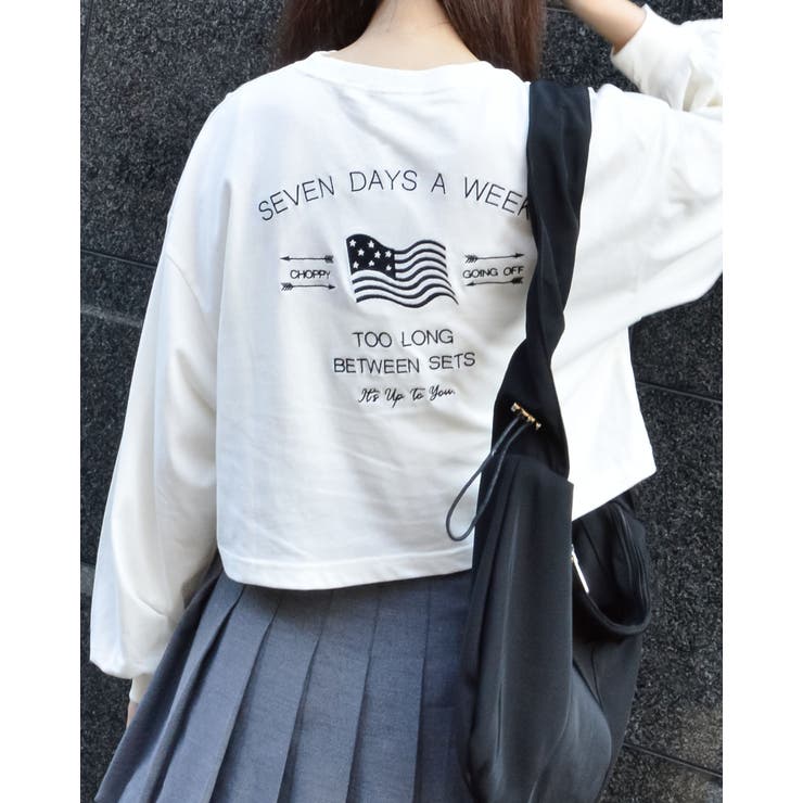 アメリカンフラッグクロップド丈ロンT | ＆soiree | 詳細画像1 