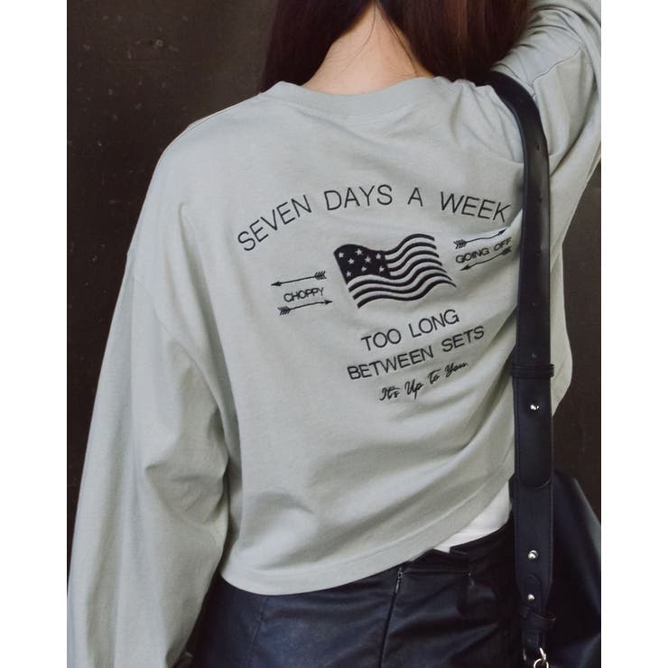 アメリカンフラッグクロップド丈ロンT | ＆soiree | 詳細画像11 