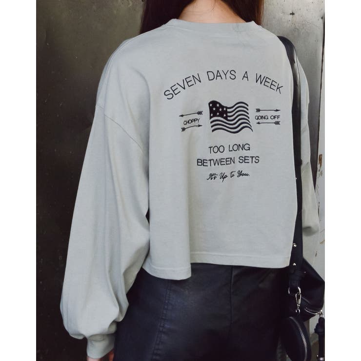 アメリカンフラッグクロップド丈ロンT | ＆soiree | 詳細画像12 