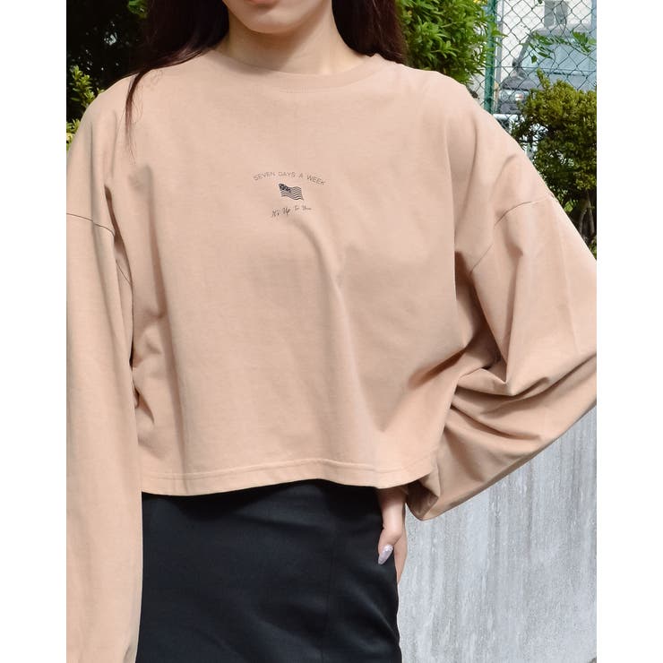 アメリカンフラッグクロップド丈ロンT | ＆soiree | 詳細画像14 