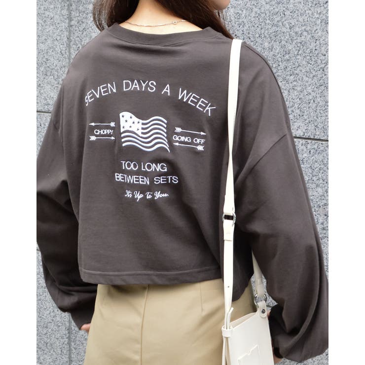 アメリカンフラッグクロップド丈ロンT | ＆soiree | 詳細画像17 