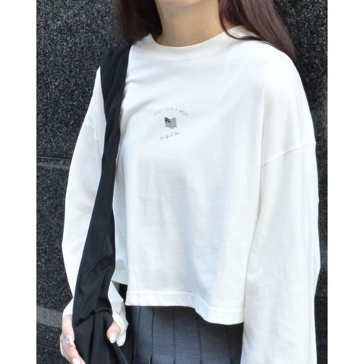 アメリカンフラッグクロップド丈ロンT | ＆soiree | 詳細画像2 