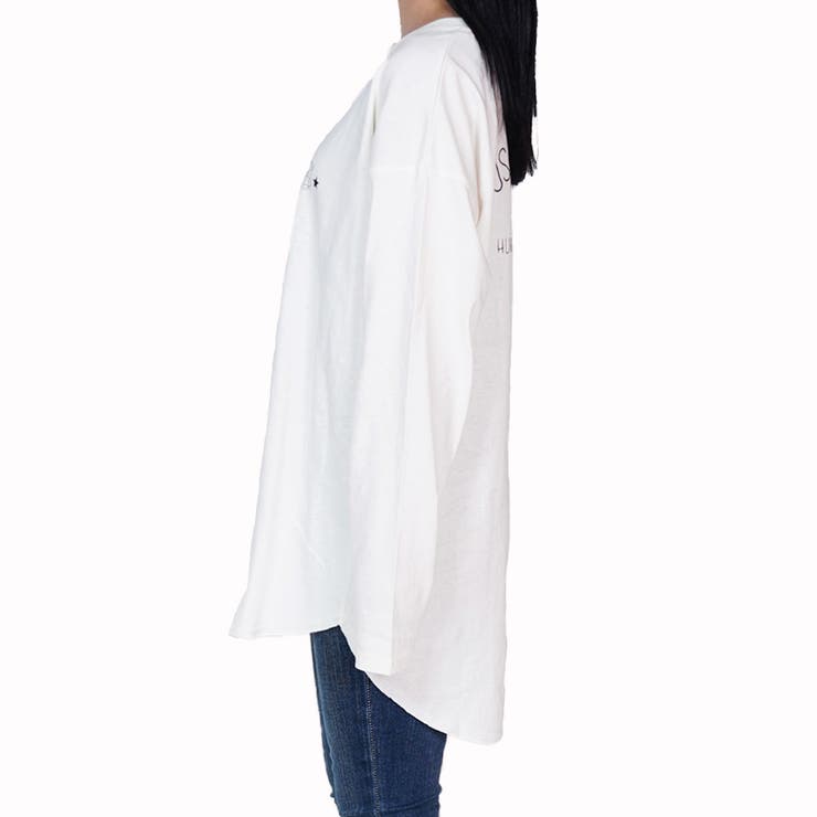 ハンバーガー刺繍裾ラウンドロンT | ＆soiree | 詳細画像4 