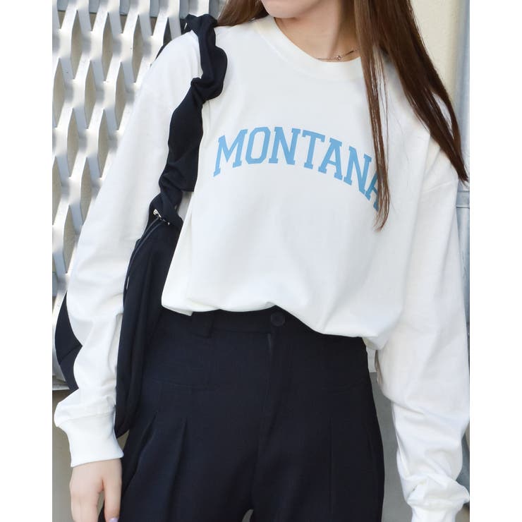 オフホワイト | MONTANAロゴビックシルエットロンT | ＆soiree