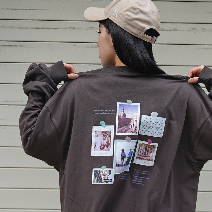 チャコール | フォトプリントロンT  | ＆soiree