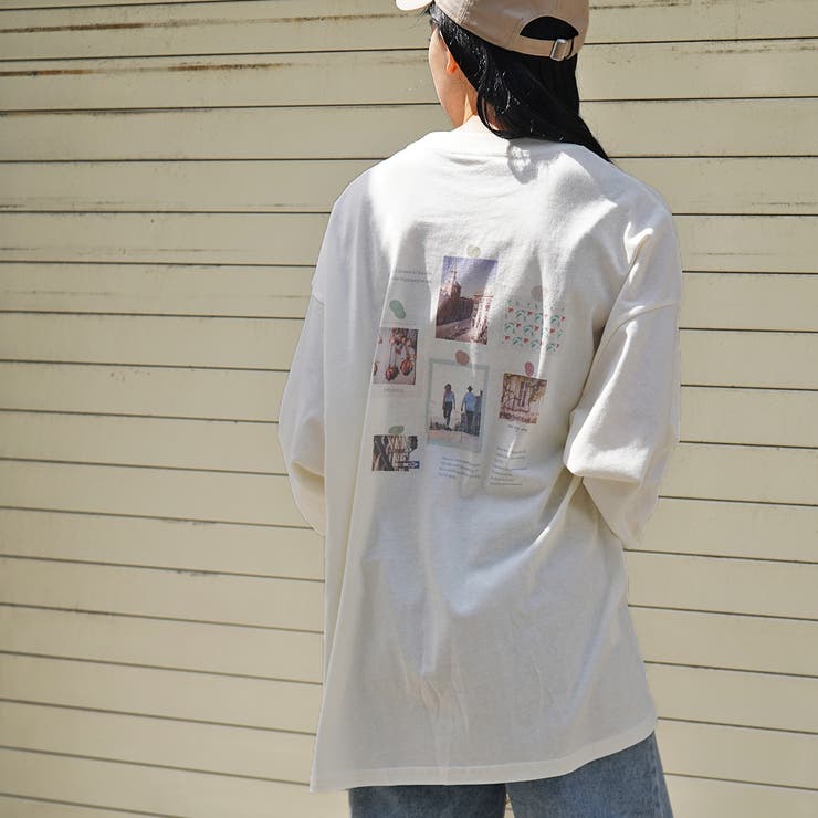 オフホワイト | フォトプリントロンT  | ＆soiree