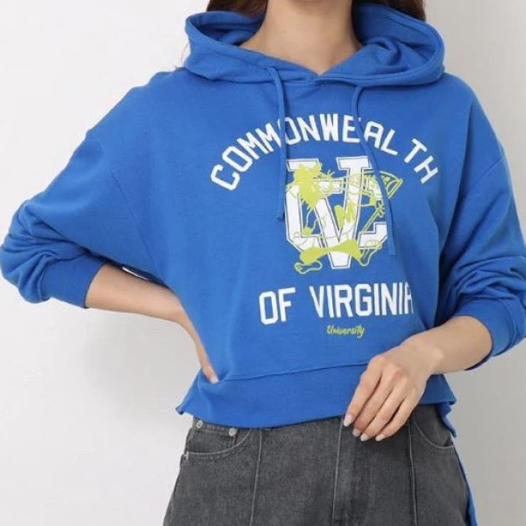 カレッジクロップドパーカー レディース クロップド丈 | ＆soiree | 詳細画像1 