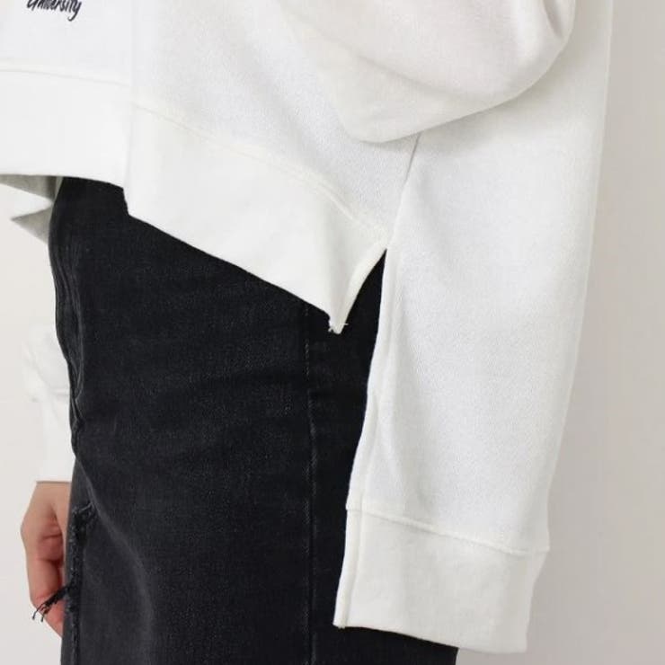 カレッジクロップドパーカー レディース クロップド丈 | ＆soiree | 詳細画像6 