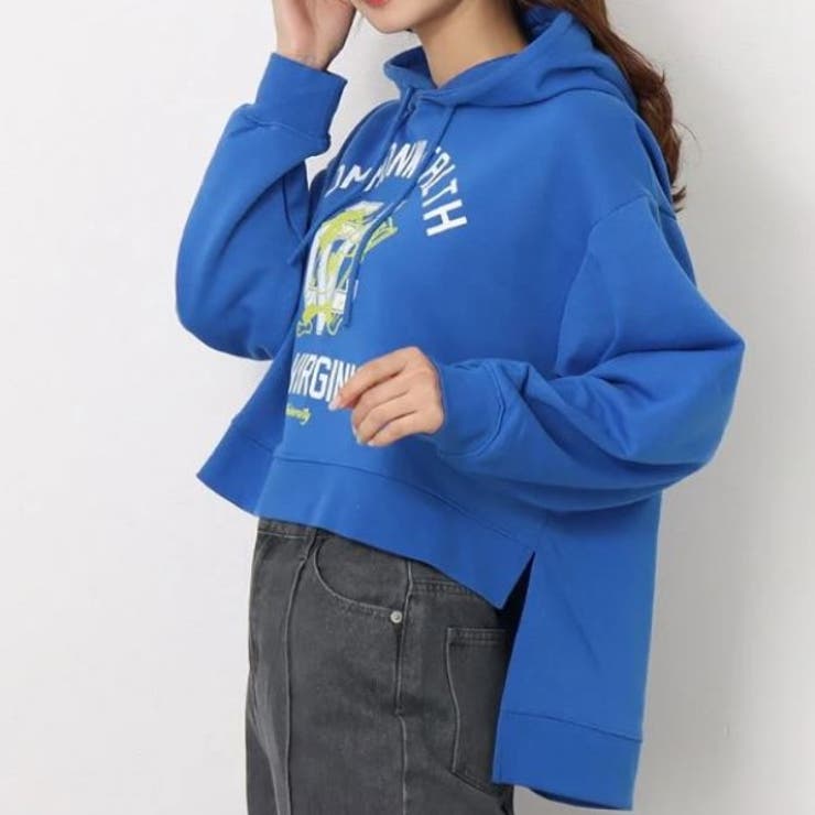 カレッジクロップドパーカー レディース クロップド丈 | ＆soiree | 詳細画像9 