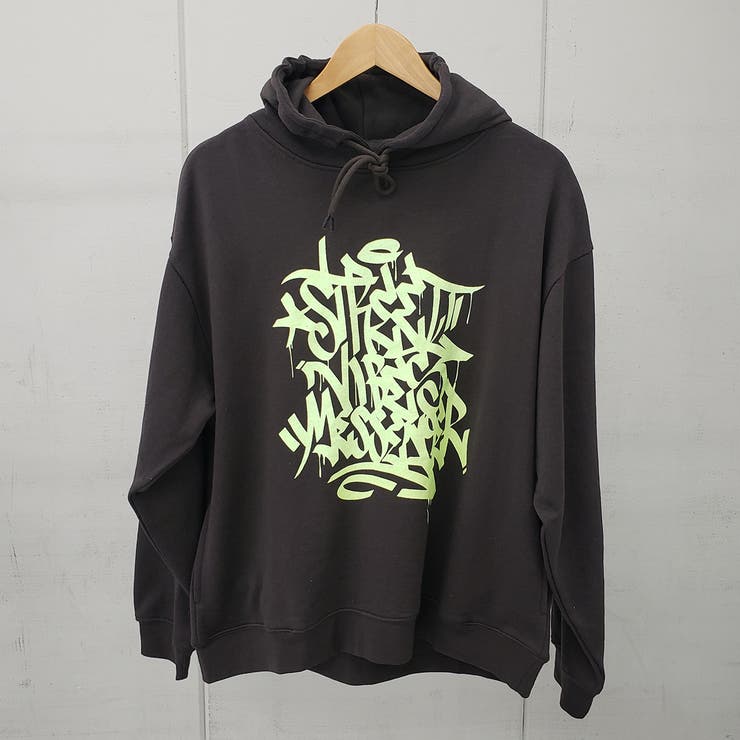 チャコールグレー | ネオンプリント裏毛パーカー レディース 春服 | ＆soiree