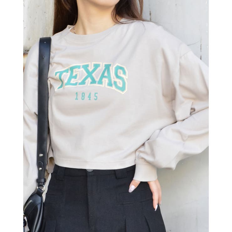 カレッジロゴクロップドロンT  | ＆soiree | 詳細画像8 