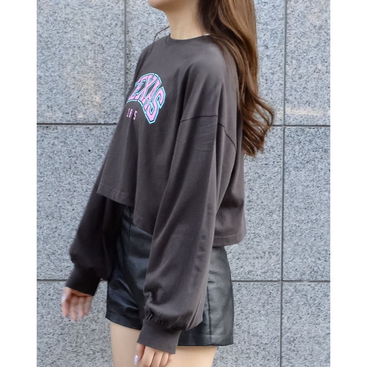 カレッジロゴクロップドロンT  | ＆soiree | 詳細画像3 