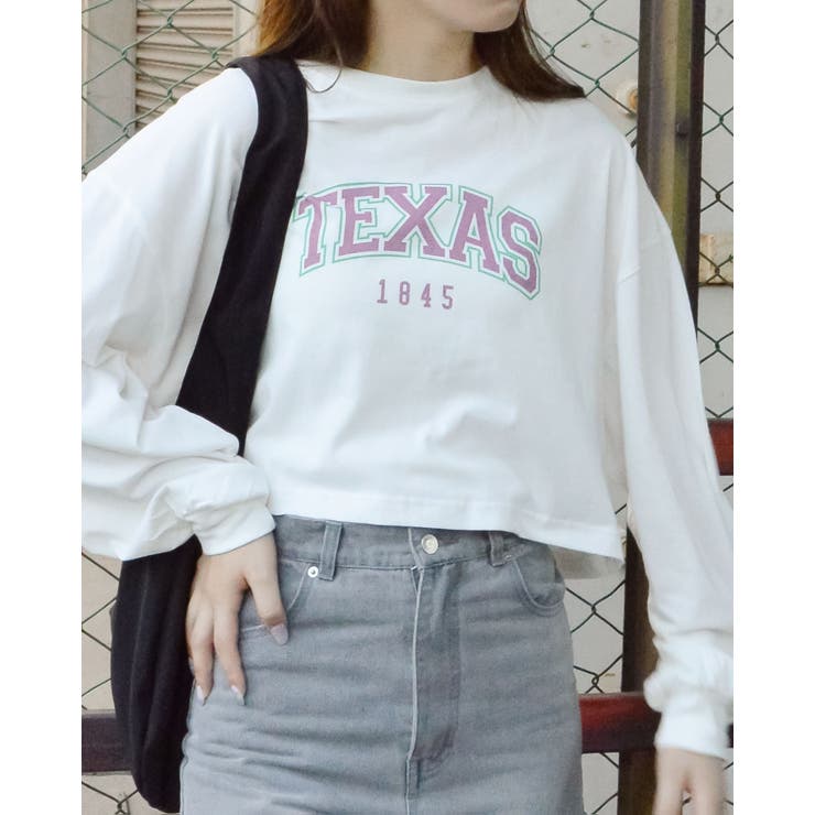 カレッジロゴクロップドロンT  | ＆soiree | 詳細画像6 