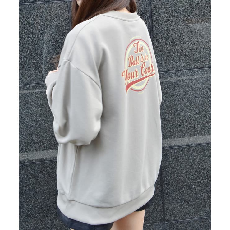 バックサークルレトロプリントトレーナー | ＆soiree | 詳細画像10 