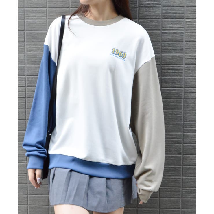 バックサークルレトロプリントトレーナー | ＆soiree | 詳細画像2 