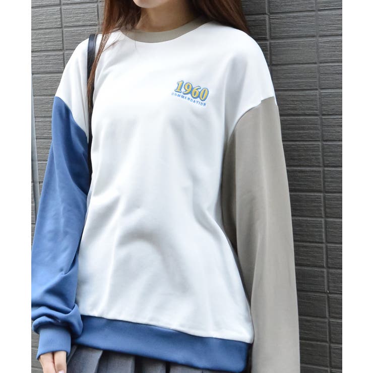 バックサークルレトロプリントトレーナー | ＆soiree | 詳細画像3 