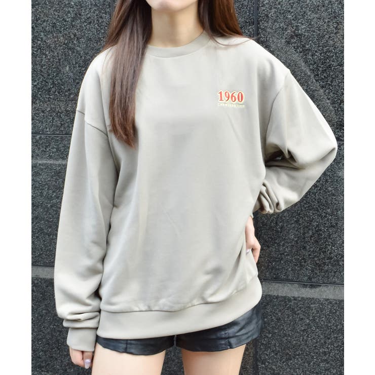 バックサークルレトロプリントトレーナー | ＆soiree | 詳細画像8 