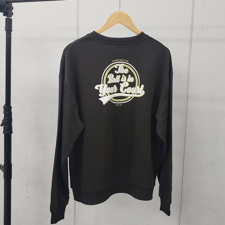 チャコールグレー | バックサークルレトロプリントトレーナー | ＆soiree