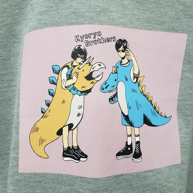 怪獣カップルプリントクロップド裏起毛トップス 韓国ファッション パーカー | ＆soiree | 詳細画像10 