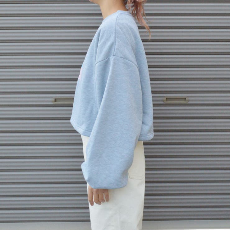 怪獣カップルプリントクロップド裏起毛トップス 韓国ファッション パーカー | ＆soiree | 詳細画像5 