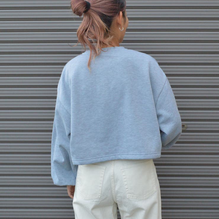 怪獣カップルプリントクロップド裏起毛トップス 韓国ファッション パーカー | ＆soiree | 詳細画像6 