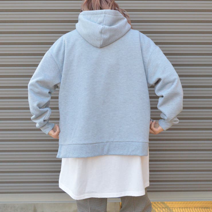 カフェ柄 裏起毛レイヤードパーカー | ＆soiree | 詳細画像10 