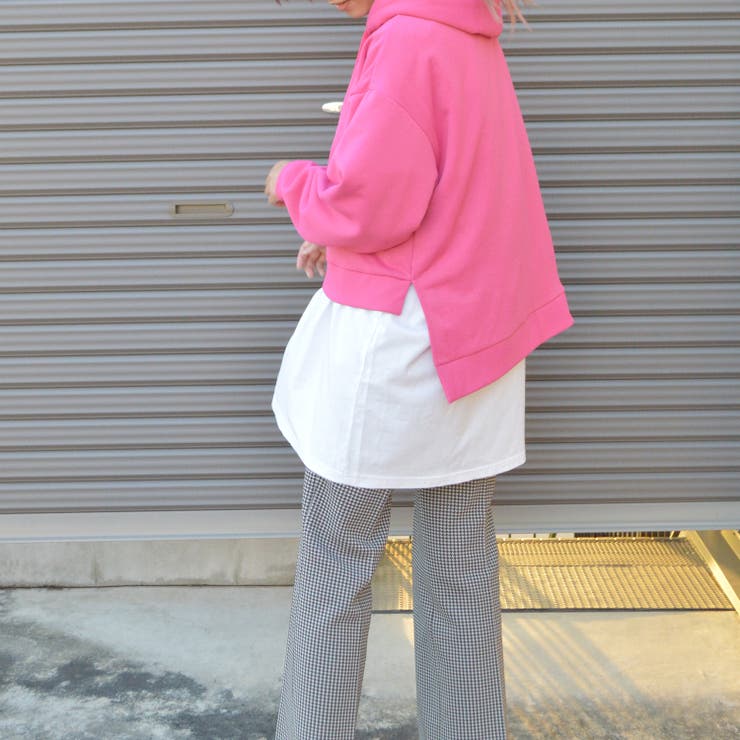 カフェ柄 裏起毛レイヤードパーカー | ＆soiree | 詳細画像13 