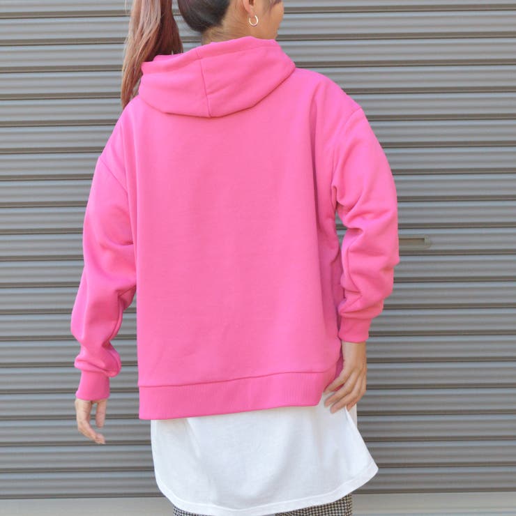 カフェ柄 裏起毛レイヤードパーカー | ＆soiree | 詳細画像14 