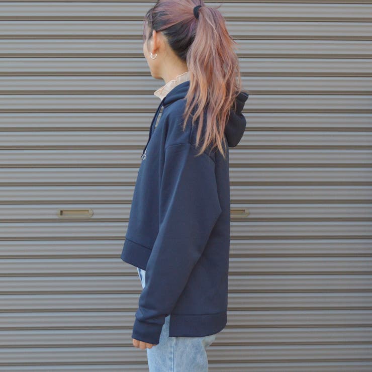 カフェ柄 裏起毛レイヤードパーカー | ＆soiree | 詳細画像4 