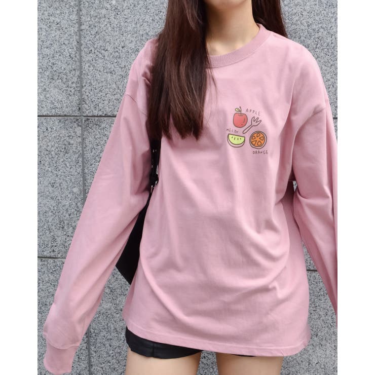 ワンポイントフルーツロゴTシャツ | ＆soiree | 詳細画像6 