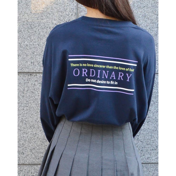 ネイビー | ORDINARYプリントロンＴ | ＆soiree