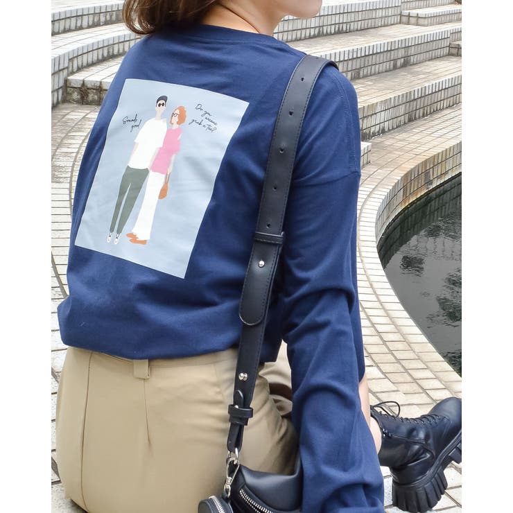 ネイビー | ニュアンスカップルロンT | ＆soiree