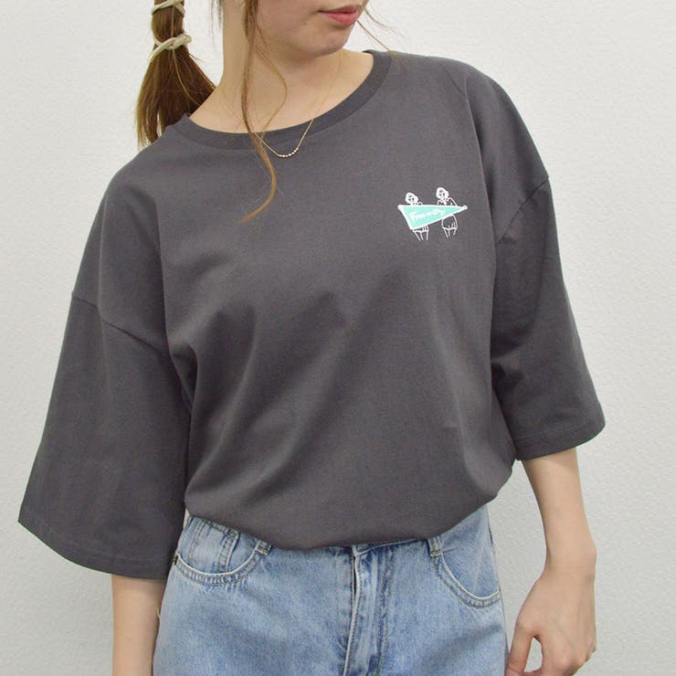 イラストバックプリント半袖Tシャツ(レトロイラスト) | ＆soiree | 詳細画像10 