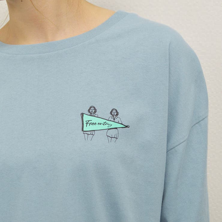 イラストバックプリント半袖Tシャツ(レトロイラスト) | ＆soiree | 詳細画像17 